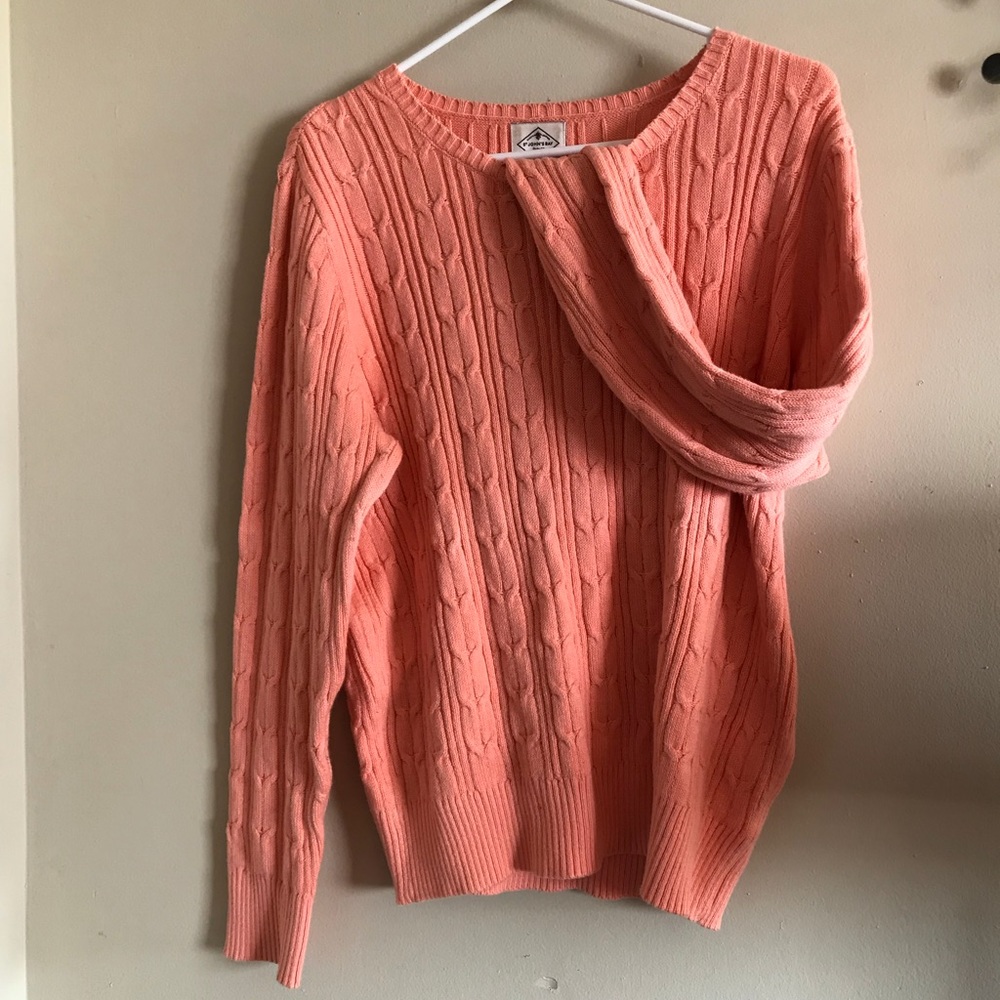 Long Sleeve Peach Colored Sweater